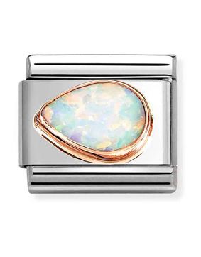 Nomination Composable Classic faceted stones white opal 430513/07