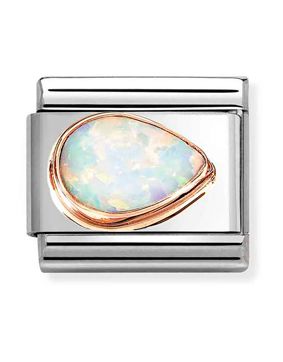 Nomination Composable Classic faceted stones white opal 430514/07