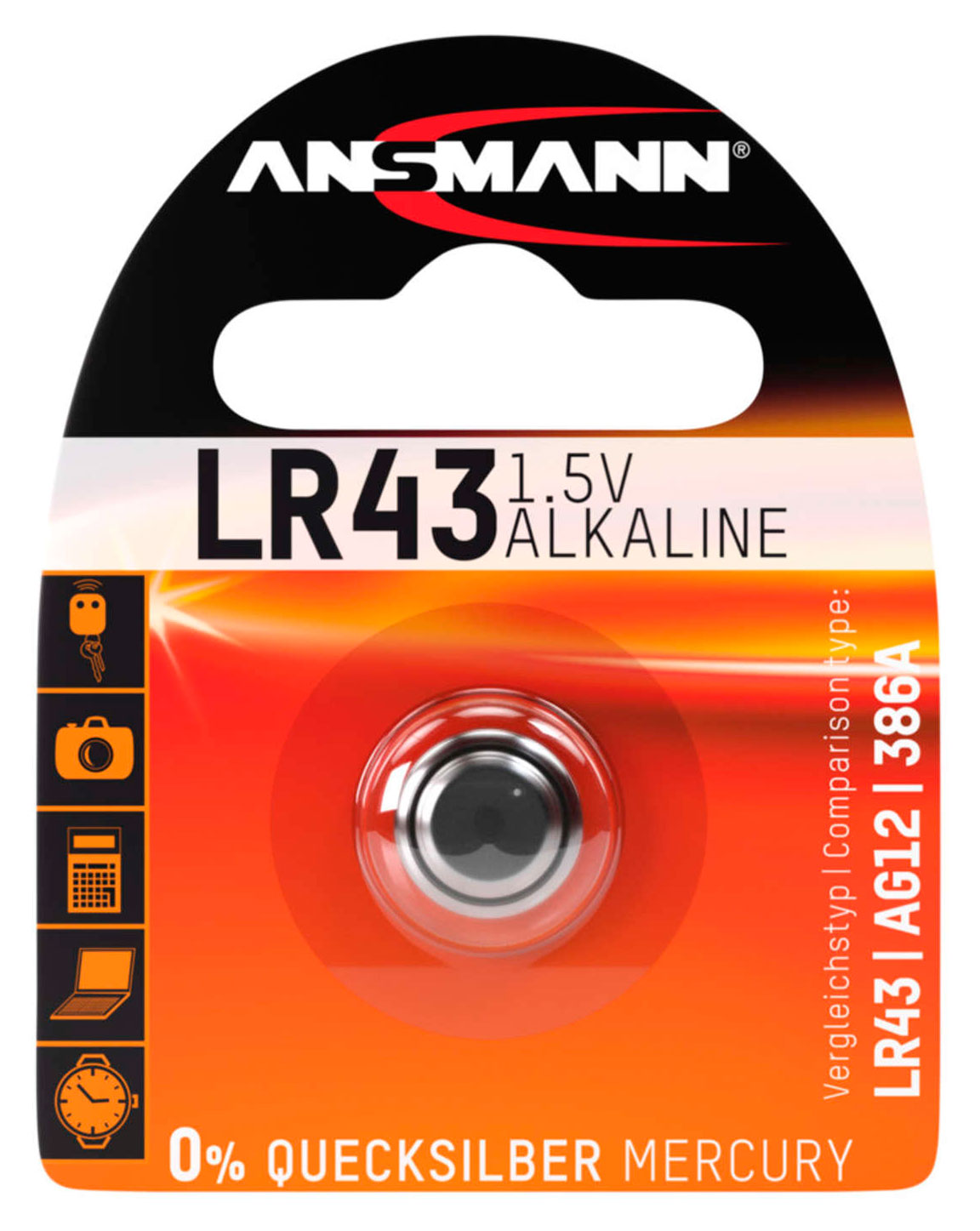 Ansmann alkalinappiparisto LR43 1.5V