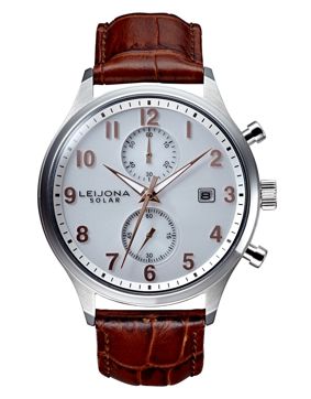 Leijona Sport Ohra Solar Chrono Steel & Brown 5020-2608