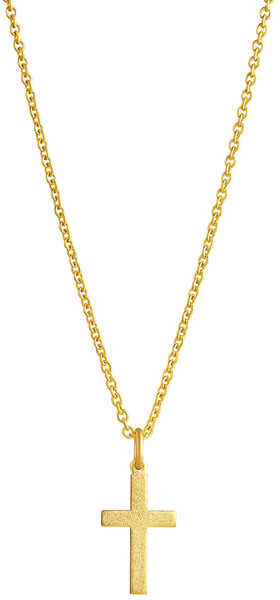 Top Gold hopeinen risti kullattu 5256751509