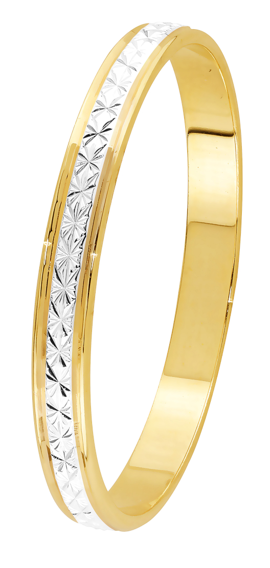 Lykka Exclusive kultainen kihlasormus valkokultauksella timanttileikattu 2,6 mm