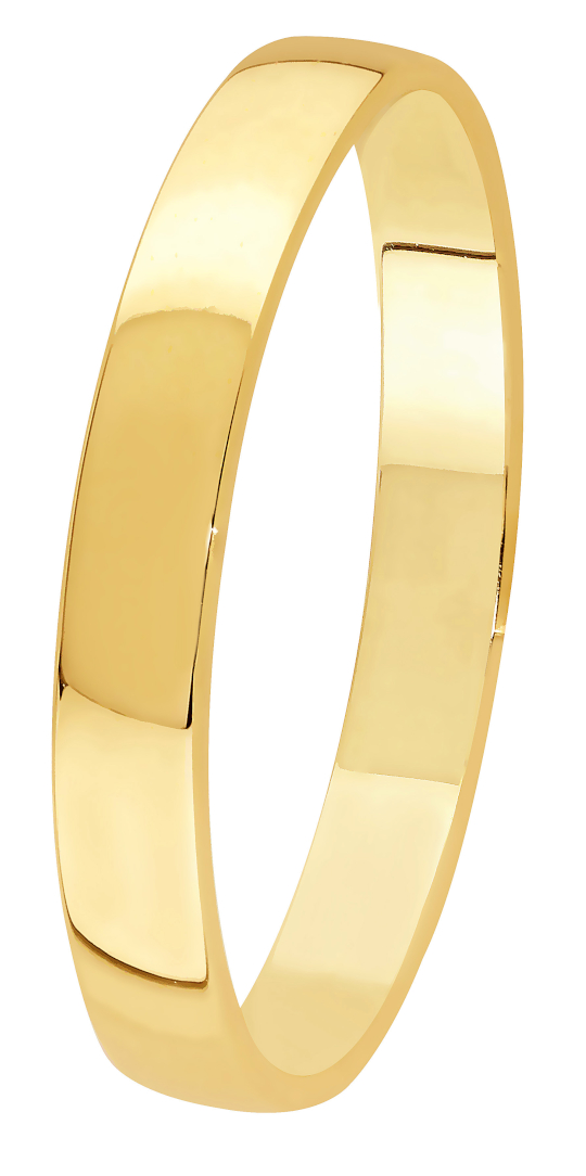 Lykka Exclusive kultainen kihlasormus sileä 3 mm