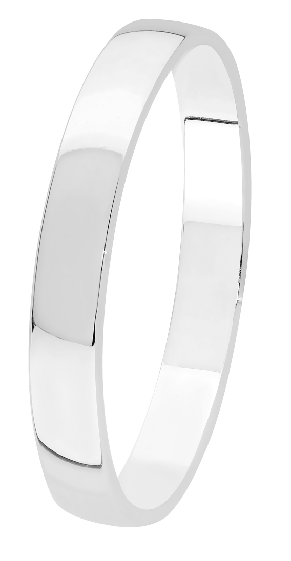 Lykka Exclusive valkokultainen kihlasormus sileä 3 mm