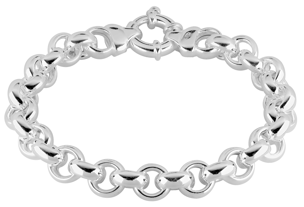 Lykka Basics hopeinen papuketju 10 mm