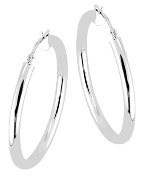 Lykken Casuals korvarenkaat hopeiset 30 x 3 mm