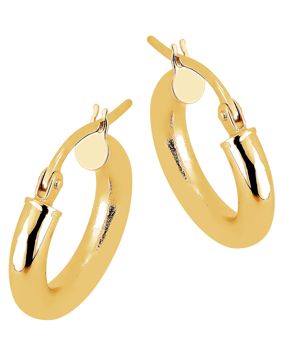 Lykka Casuals kultaiset korvarenkaat 10 x 3 mm