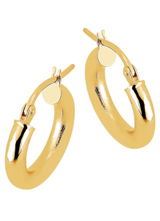 Lykka Casuals kultaiset korvarenkaat 10 x 3 mm