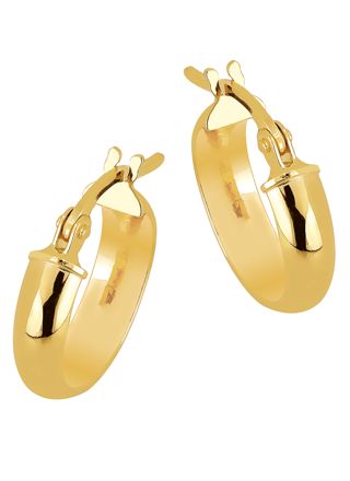 Lykka Casuals kultaiset rengaskorvakorut 10 mm