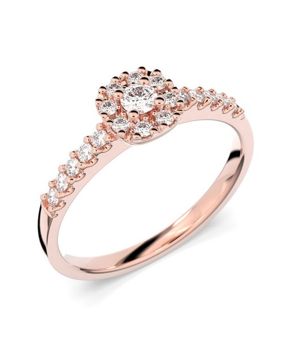 Festive Jasmin halo-timanttisormus 561-025-PK