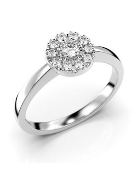 Festive Olivia halo-timanttisormus 563-017-VK