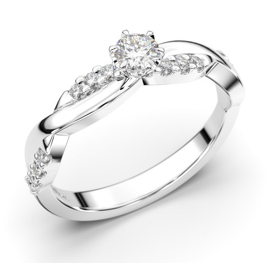 Festive Teresa sivukivellinen timanttisormus 569-030-VK