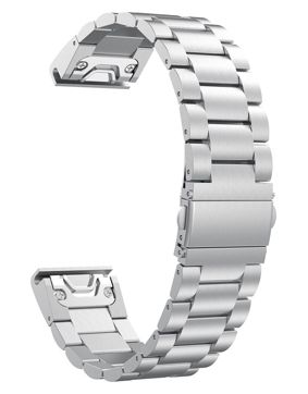 Tiera Garmin Fenix Classic teräsranneke pikalukituksella hopea 22 mm