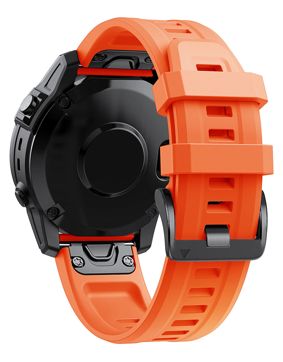 Tiera Garmin Fenix Classic silikoniranneke oranssi pikakiinnityksellä 22 mm