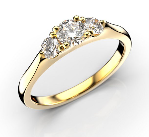 Festive Megan kolmikivinen timanttisormus 572-050-KK