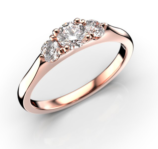 Festive Megan kolmikivinen timanttisormus 572-050-PK