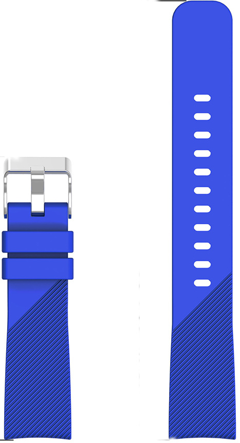 Tiera sininen silikoniranneke 20 mm pikajousinastoilla