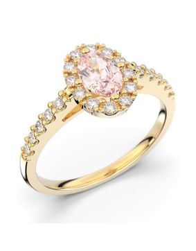 Festive Evelyn Morganiitti halo-timanttisormus 577-072M-KK