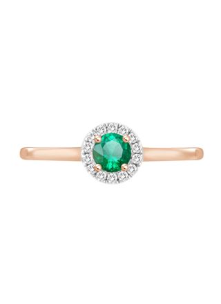 Lykka Elegance vihreä timantti smaragdi sormus