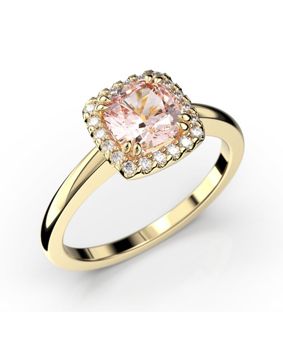 Festive Elsa Morganiitti halo-timanttisormus 587-090M-KK