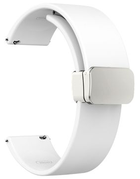 Tiera silikoniranneke magneettilukolla valkoinen 20 mm
