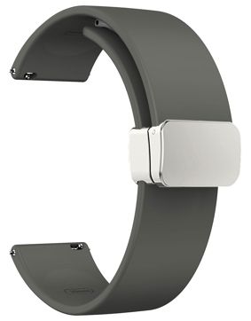 Tiera silikoniranneke magneettilukolla harmaa 20 mm