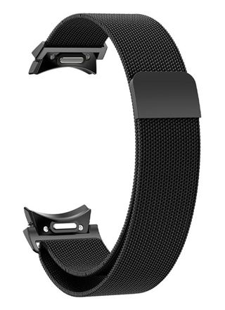 Tiera Samsung Galaxy Watch6 Milanese teräsranneke pikakiinnityksellä Black