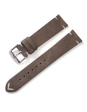 Tiera nahkaranneke v-tikkauksella harmaa