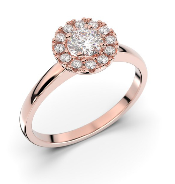 Festive Isabella halo-timanttisormus 594-042-PK