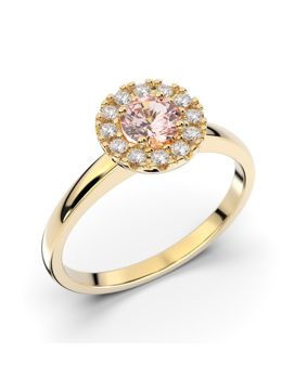 Festive Isabella Morganiitti halo-timanttisormus 594-042M-KK