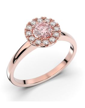 Festive Isabella Morganiitti halo-timanttisormus 594-042M-PK