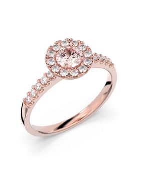 Festive Isabella Morganiitti halo-timanttisormus 595-052M-PK