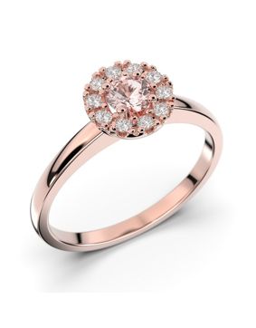 Festive Annabella Morganiitti halo-timanttisormus 598-028M-PK