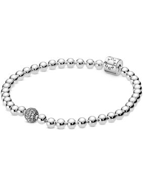 Pandora hopeinen pavé rannekoru 598342CZ