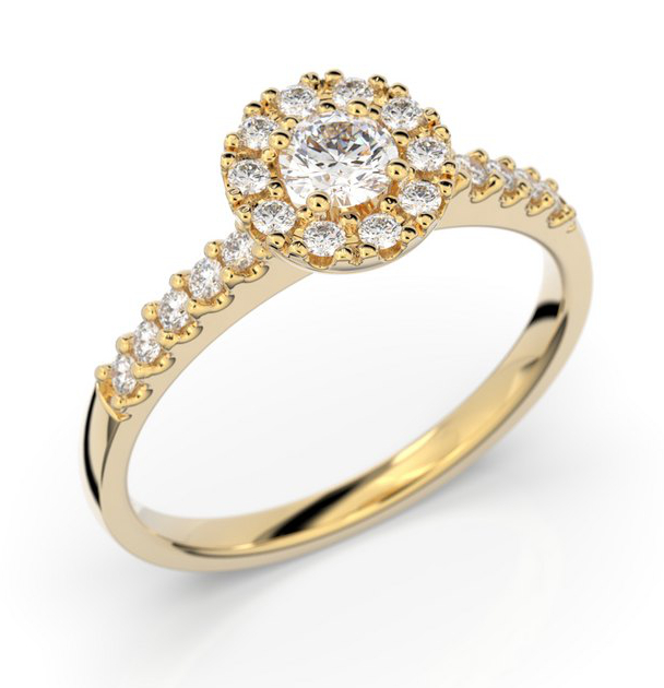 Festive Annabella halo-timanttisormus 599-038-KK