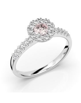 Festive Annabella Morganiitti halo-timanttisormus 599-038M-VK
