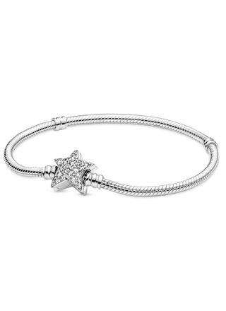 Pandora Moments hopeinen tähti käärmeketju rannekoru 599639C01