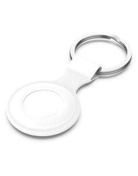 Tiera silikoninen Apple AirTag avaimenperä valkoinen
