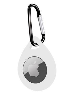 Tiera Apple AirTag silikoninen pisara suojakuori valkoinen