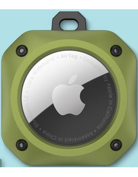 Tiera Apple AirTag kestävä suojakuori vihreä