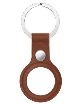 Tiera nahkainen Apple AirTag avaimenperä ruskea