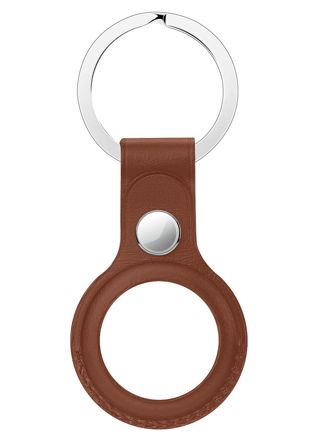 Tiera nahkainen Apple AirTag avaimenperä ruskea