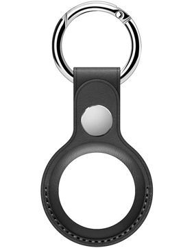 Tiera keinonahkainen Apple AirTag pidike musta