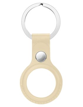 Tiera nahkainen Apple AirTag avaimenperä khaki