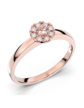 Festive Bella Morganiitti halo-timanttisormus 606-015M-PK