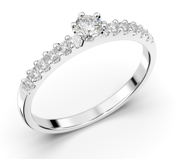 Festive Julie sivukivellinen timanttisormus 608-022-VK