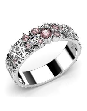 Festive Routa Rakka timanttivärikivisormus 627-033P-VK