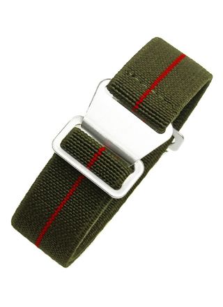 Tiera venyvä nato ranneke vihreä-punainen