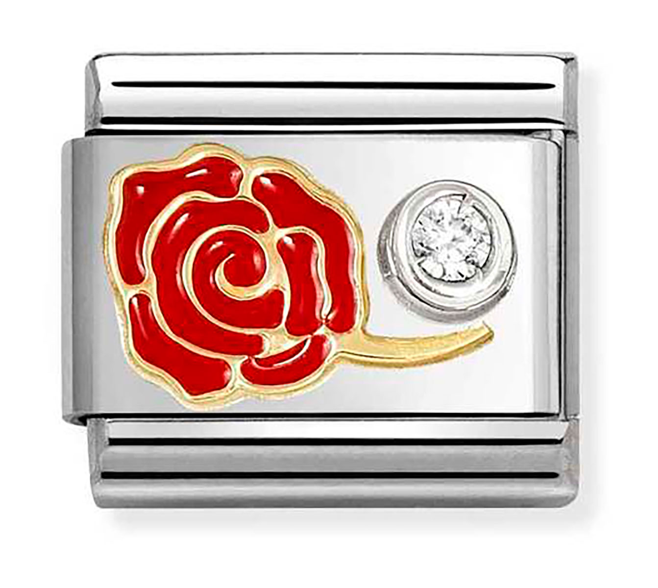 Nomination Composable Classic symbols enamel red rose 630302/06