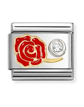 Nomination Composable Classic symbols enamel red rose 630302/06
